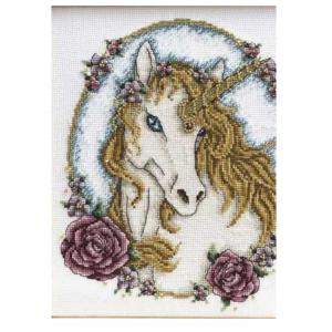 Unicorn and Rose cotton cross stitch kits  unicorn wall decor DIY 