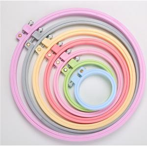 a set of 7 pcs solid candy color cross stitch embroidery hoop