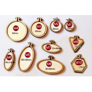a set of 10 pcs mini wooden cross stitch frame, charm making necklace DIY embroidery frames