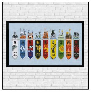 Game of throne house banner cross stitch kit
