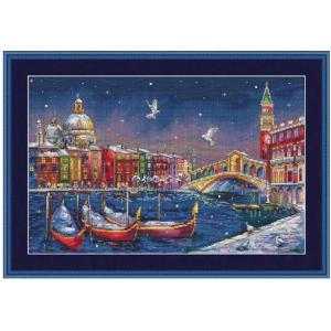 Venice in Night cotton cross stitch kit
