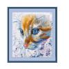 Blue eyed Cat cross stitch,cats series cotton cats cross stitch kit