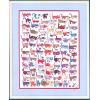 100 colorful cats cross stitch kit,cat series 