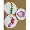 Hand Embroidery kit, Hippo, Crocodile, Dinosaur , Cotton Stamped Hand Embroidery Kits, pre-Printed Easy Long Stitch Kits