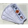 5 Pieces of Halloween Theme Book Marker Cross Stitch Kits. Egyptian Cotton, 100% Cotton 14ct aida with Cotton lace Cross