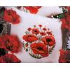 Red Poppies 1, cotton Thread,Cushion case Counted Cross Stitch Kits, Embroidery Kits, 40x40 cm Cushion case Counted Cros