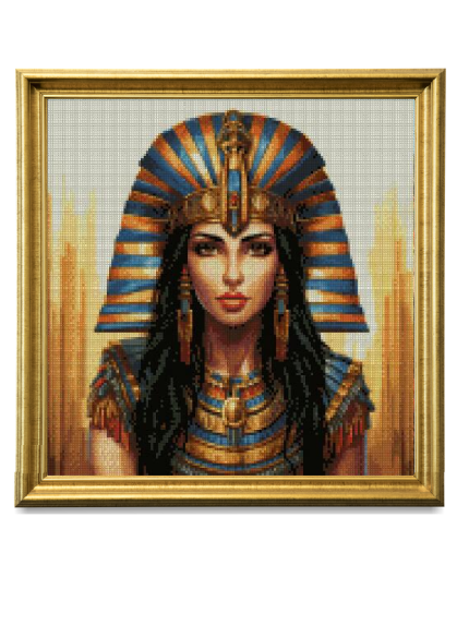 cross stitch Cleopatra portrait