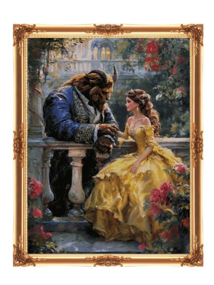 cross stitch kits beauty and beast
