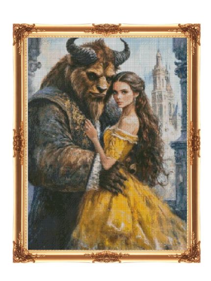 cross stitch beauty and beast