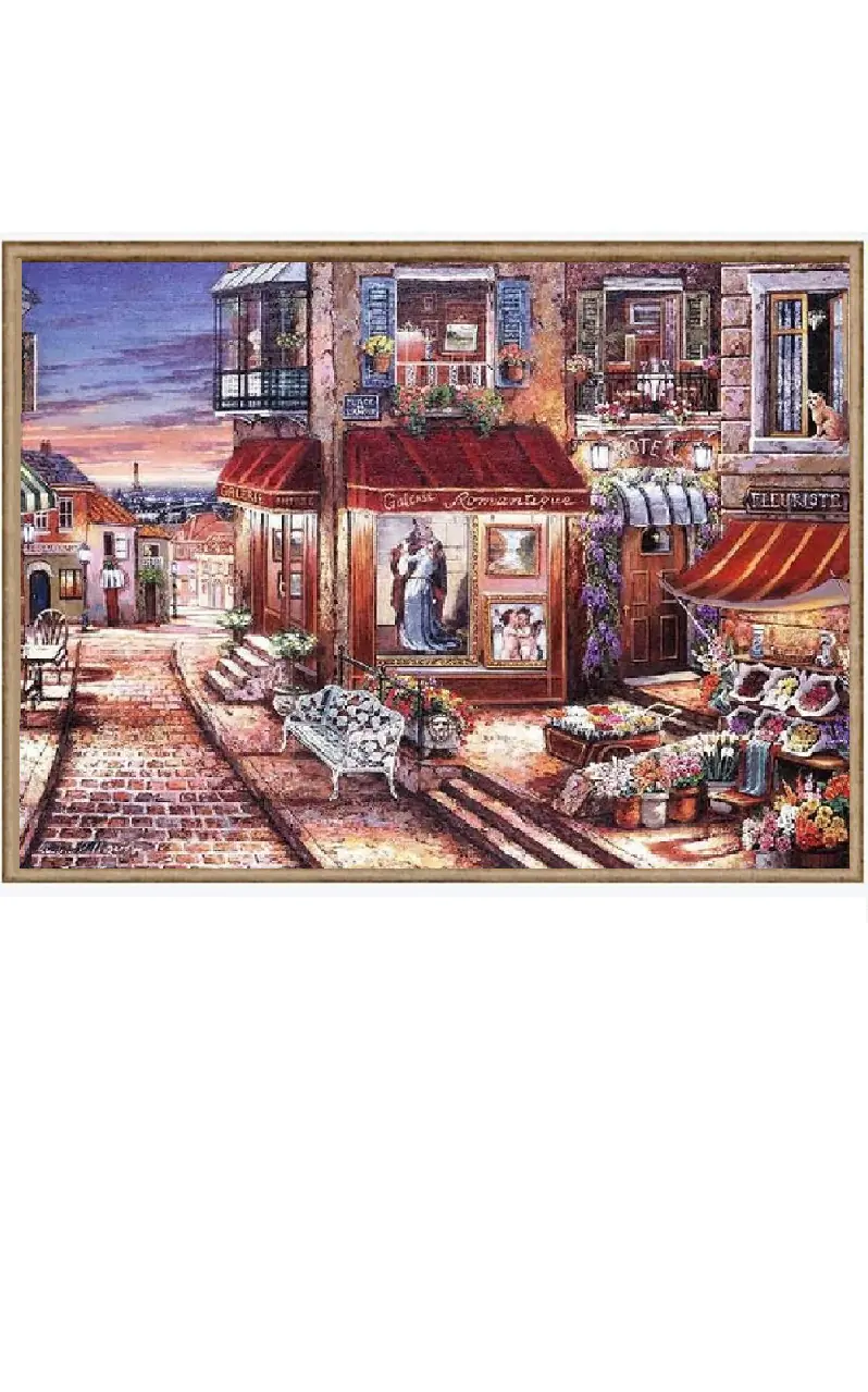 super big counted 14ct cross stitch kit european street scene cross stitch kit