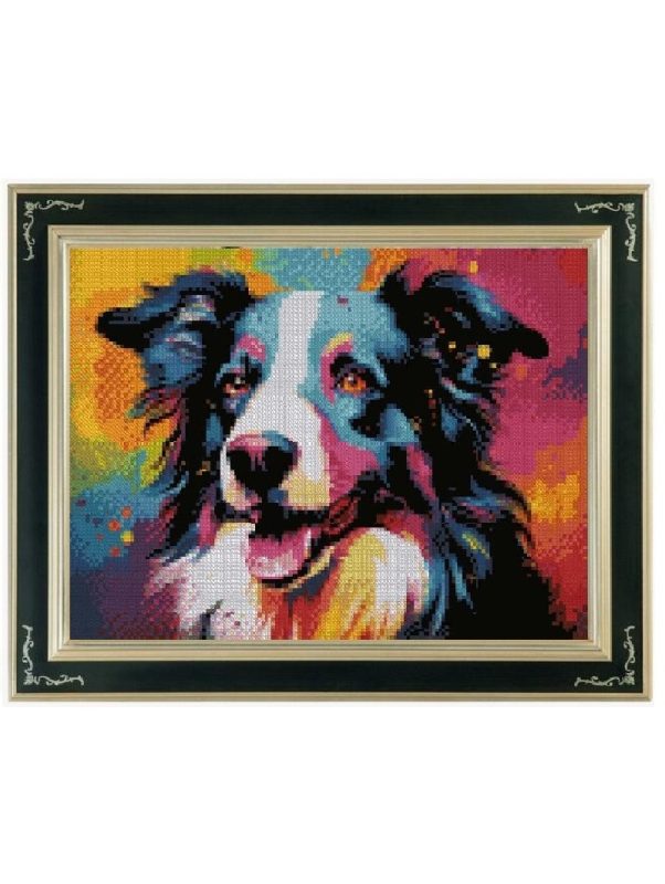 cross stitch kits dog,collie dog cross stitch kits