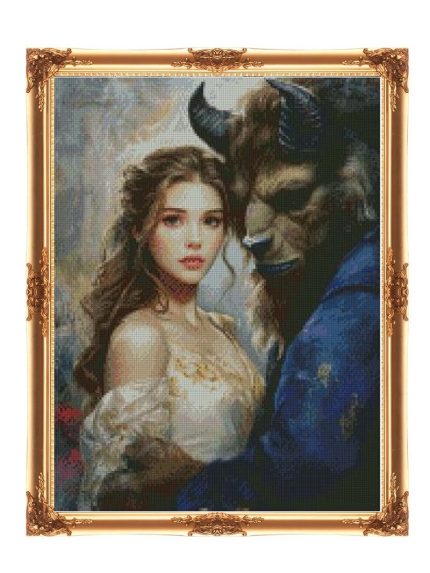 cross stitch beauty and beast