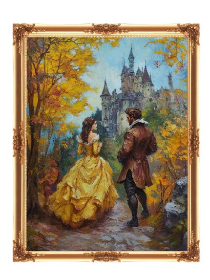 cross stitch belle and beast walk back castle