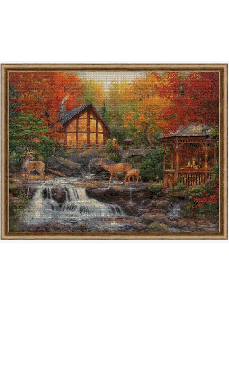 super big counted 14ct cross stitch kit european street scene cross stitch kit