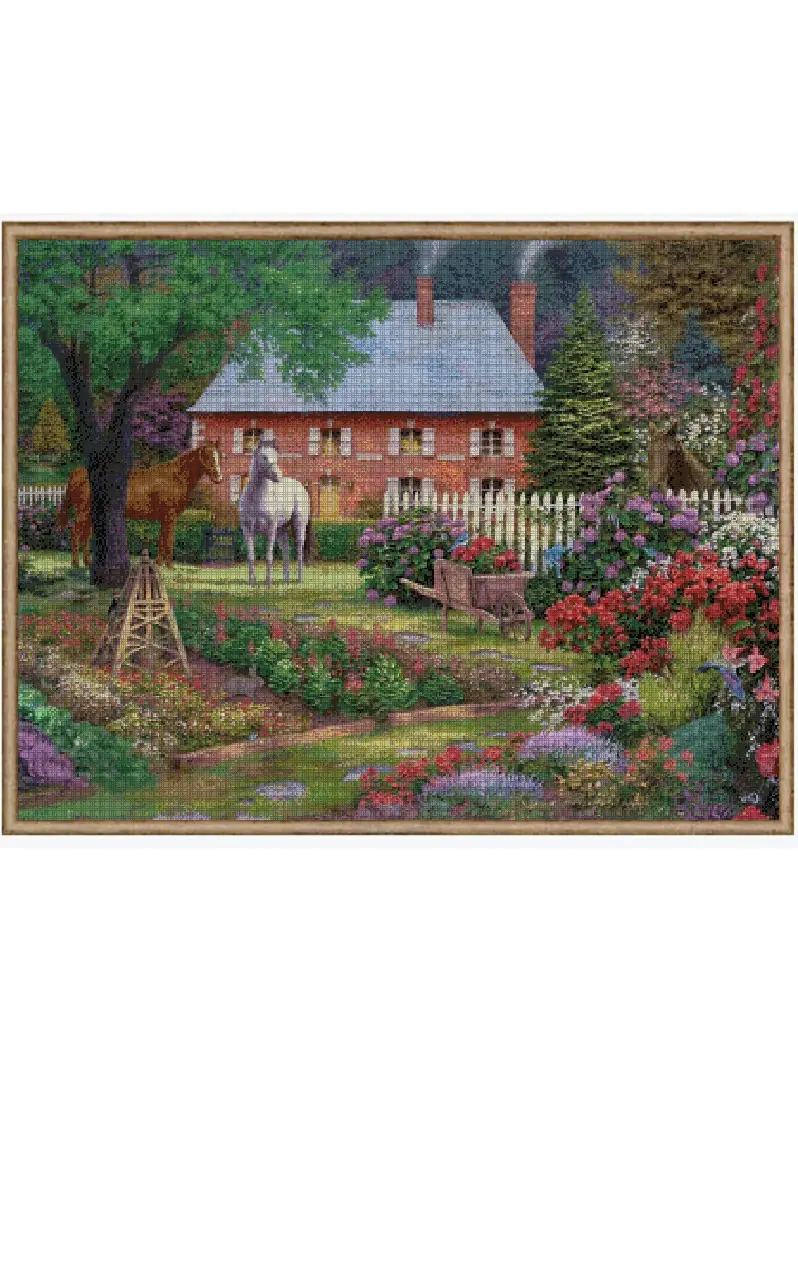 super big counted 14ct cross stitch kit european street scene cross stitch kit