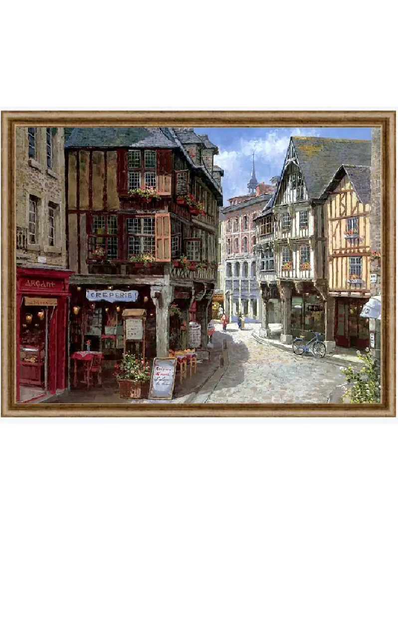 super big counted 14ct cross stitch kit european street scene cross stitch kit