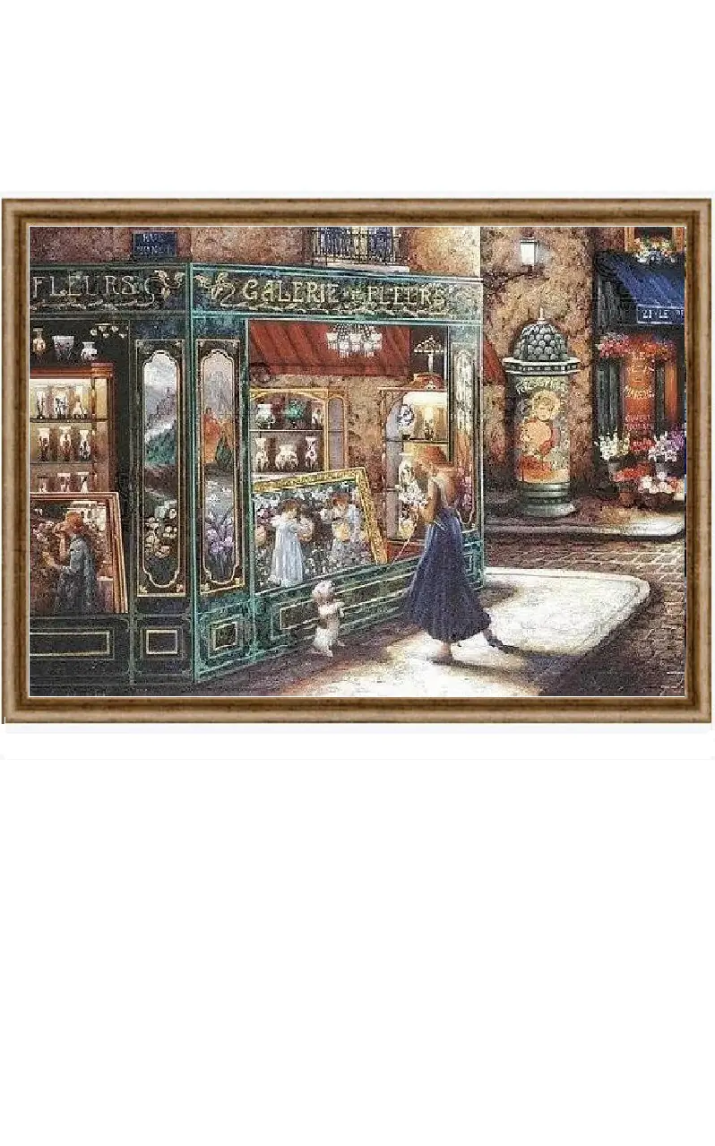 super big counted 14ct cross stitch kit european street scene cross stitch kit