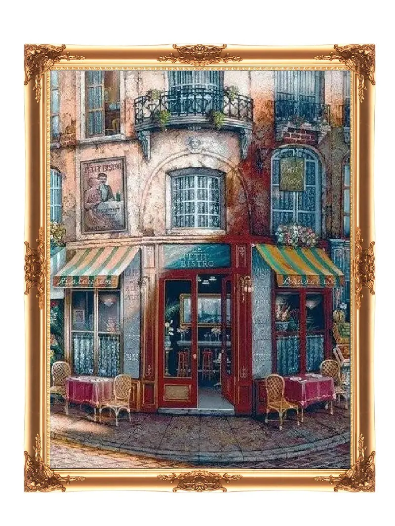 super big counted 14ct cross stitch kit european street scene cross stitch kit