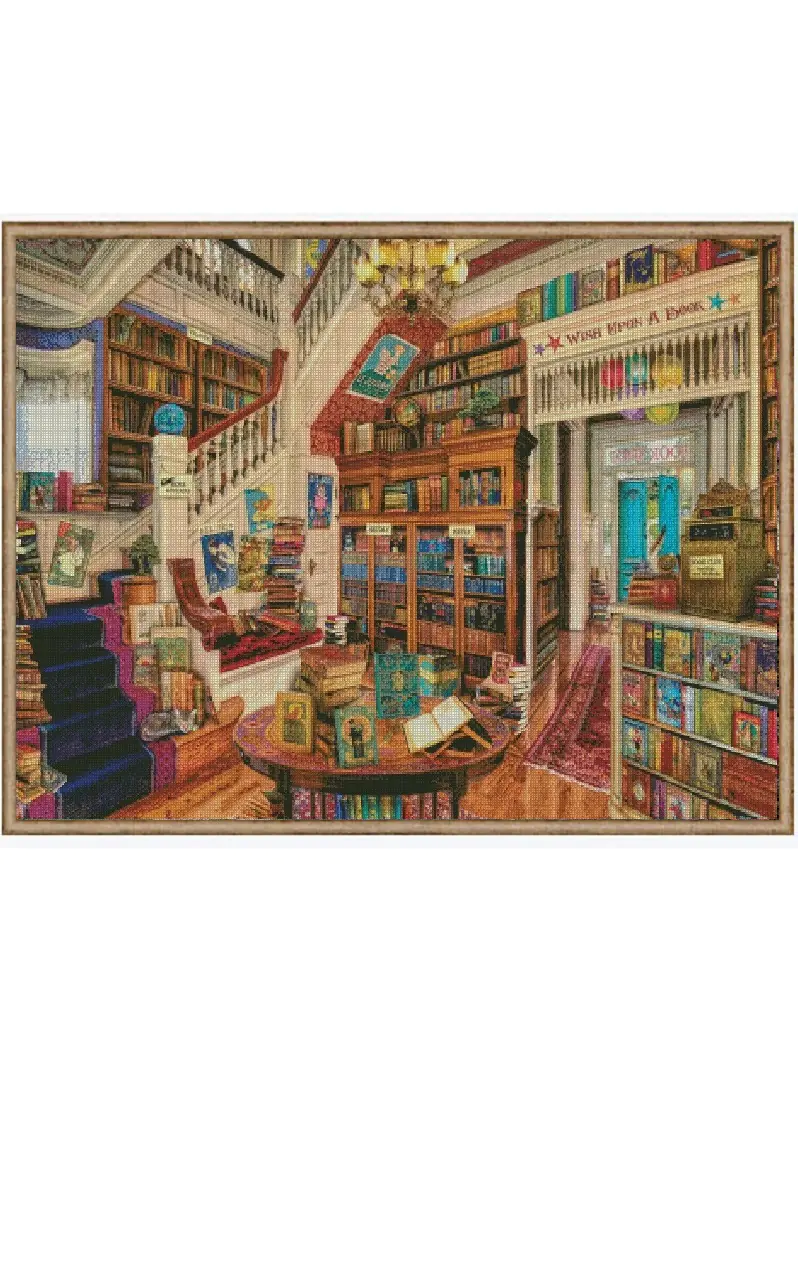 super big counted 14ct cross stitch kit european street scene cross stitch kit