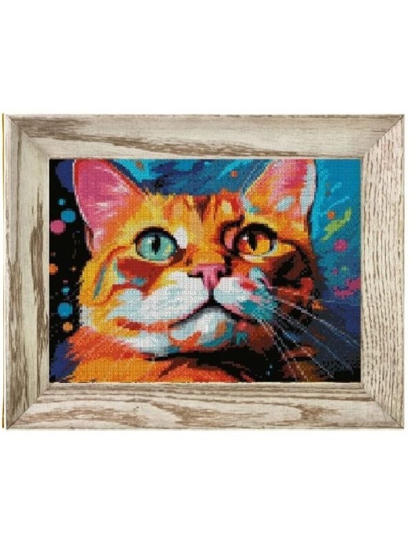 counted cross stitch cat for adults