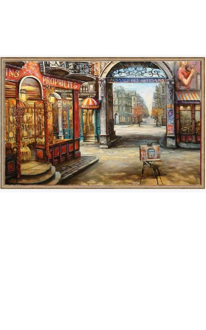 super big counted 14ct cross stitch kit european street scene cross stitch kit