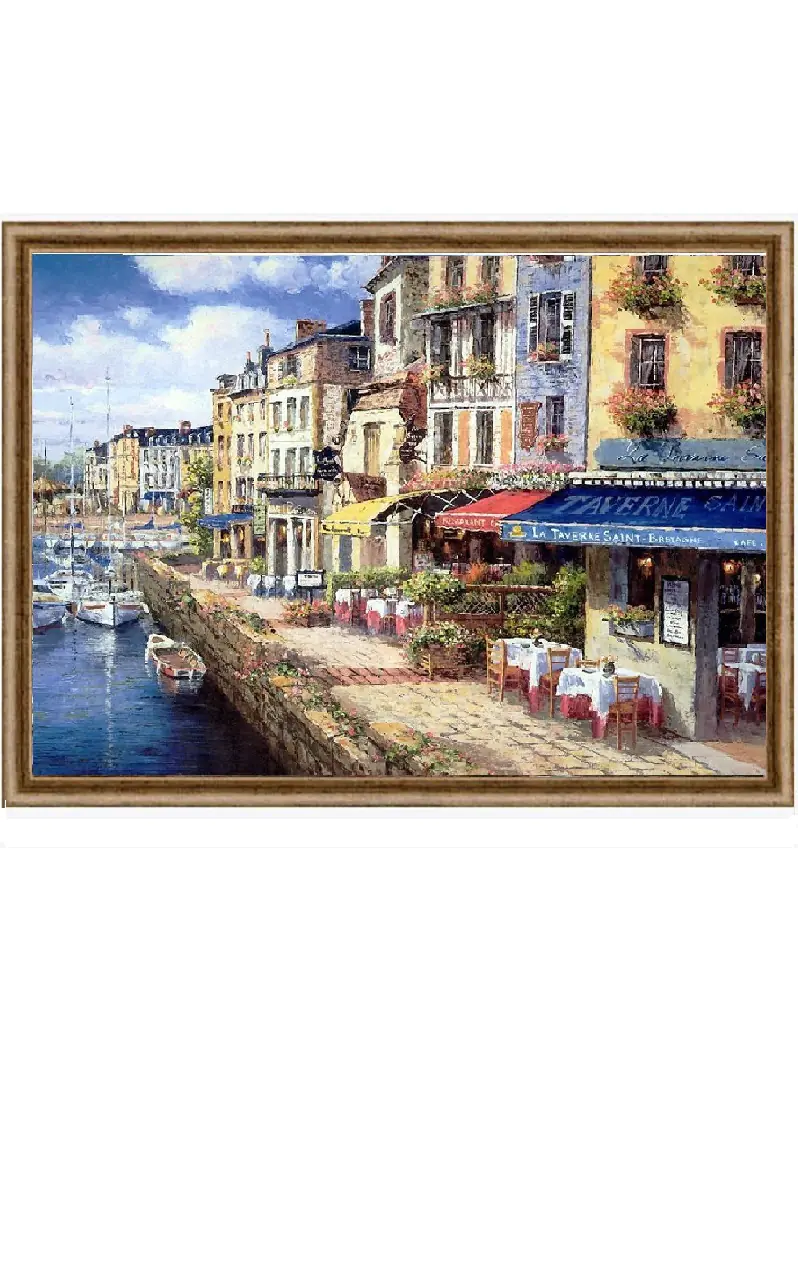 super big counted 14ct cross stitch kit european street scene cross stitch kit