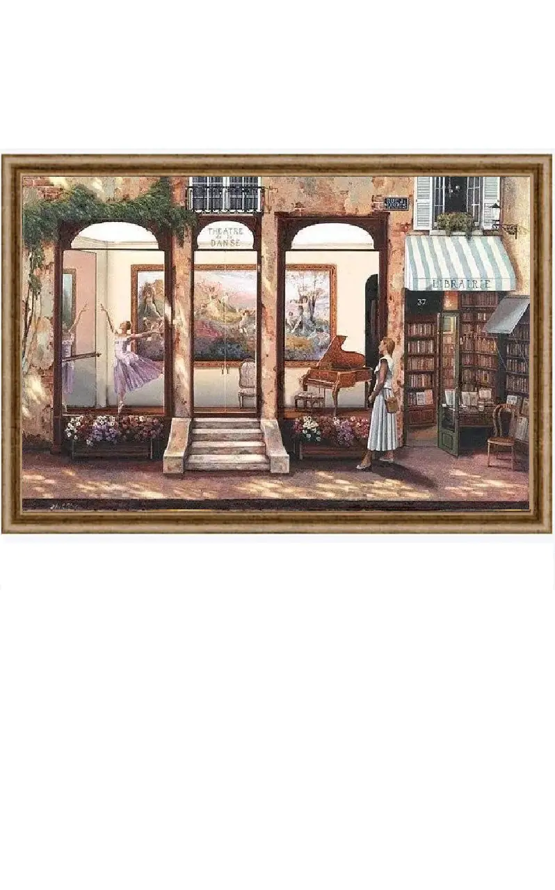 super big counted 14ct cross stitch kit european street scene cross stitch kit