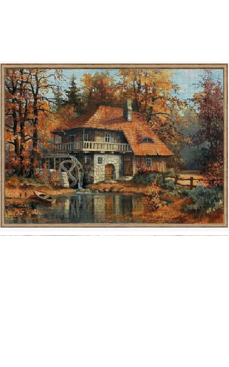 super big counted 14ct cross stitch kit european street scene cross stitch kit