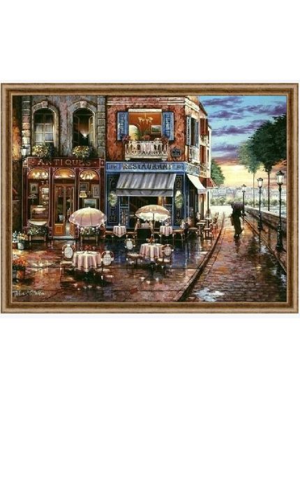 super big counted 14ct cross stitch kit european street scene cross stitch kit