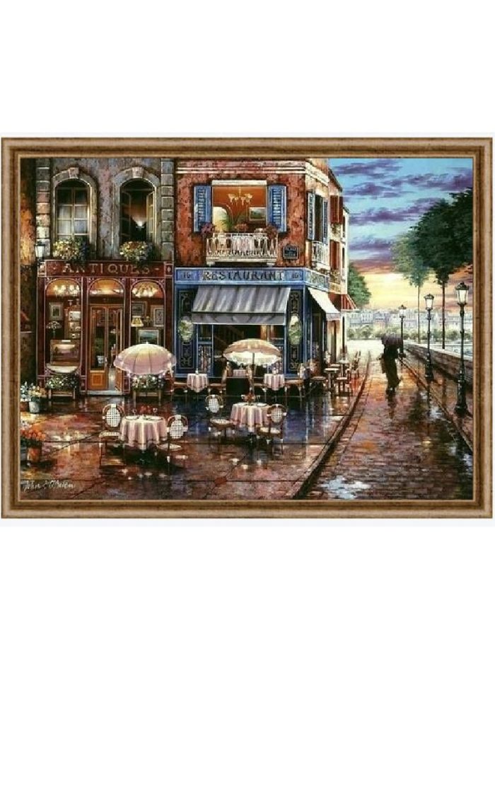 super big counted 14ct cross stitch kit european street scene cross stitch kit