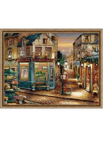 super big counted 14ct cross stitch kit european street scene cross stitch kit