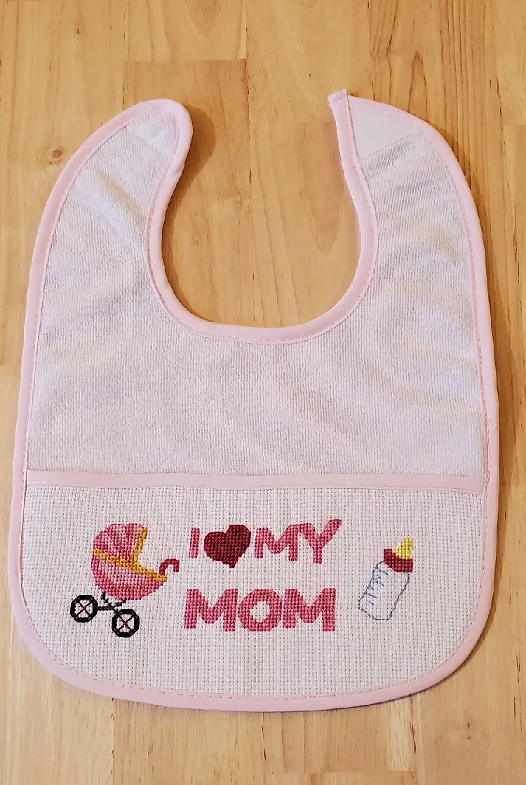 blank cross stitch bib to cross stitch