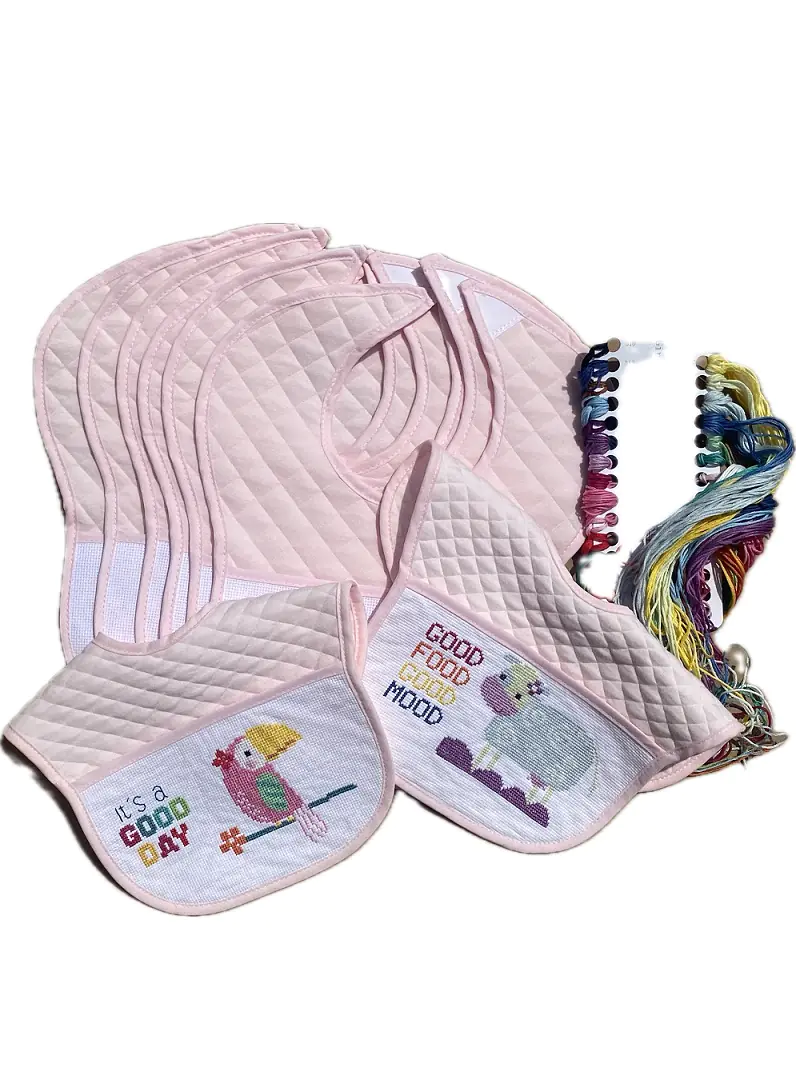 blank cross stitch bib to cross stitch