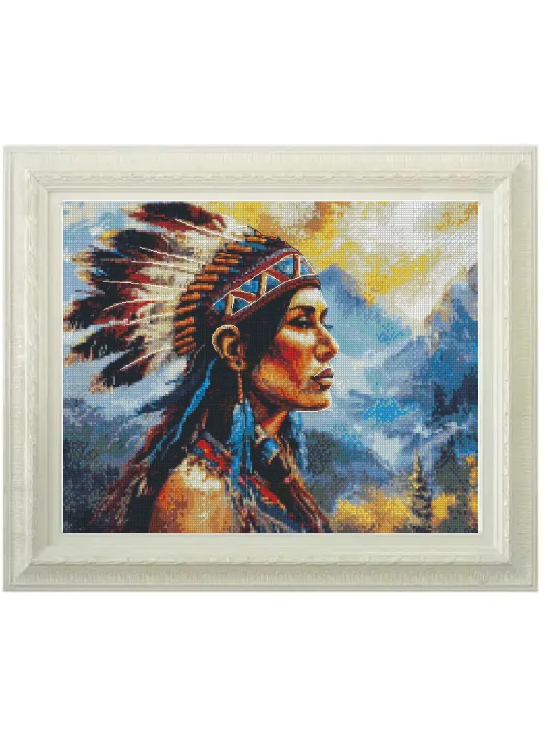 18ct counted 14ct cross stitch kit Indian beauty cross stitch kit