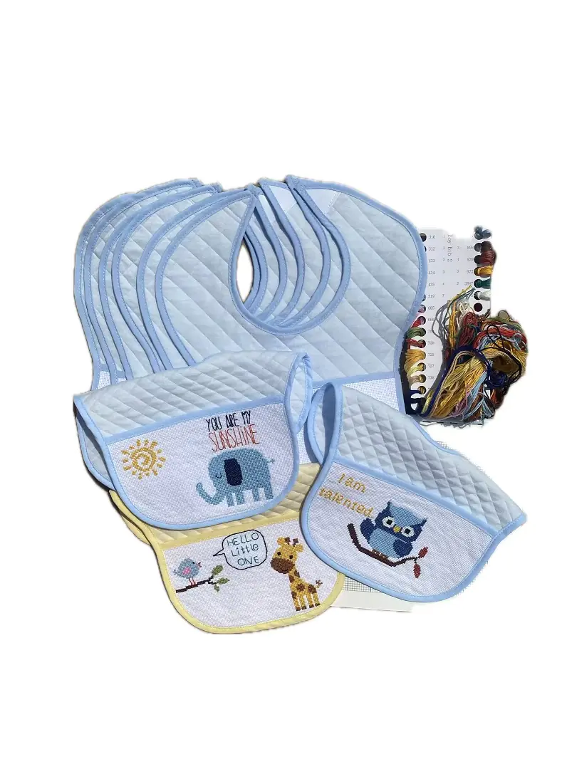 blank cross stitch bib to cross stitch