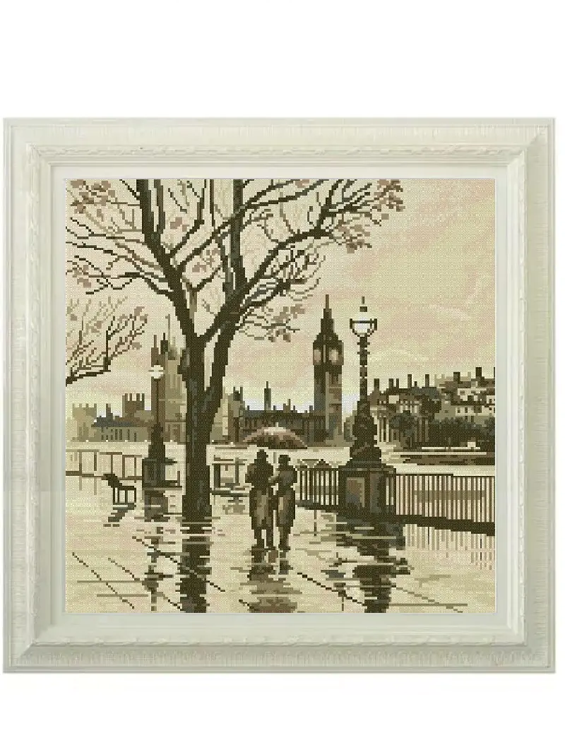 old cafe cross stitch kit