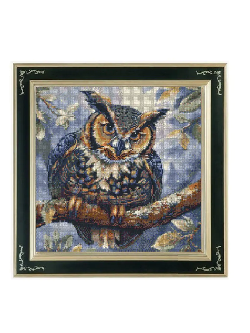 owl cross stitch kit,full coverage cross stitch advanced cross stitch kits