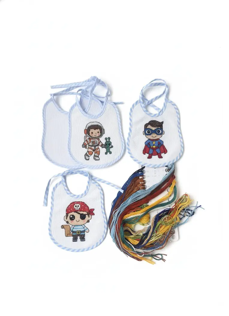 cotton cross stitch baby bib kits for mom to be expecting mom to stress relief personalized gift for baby