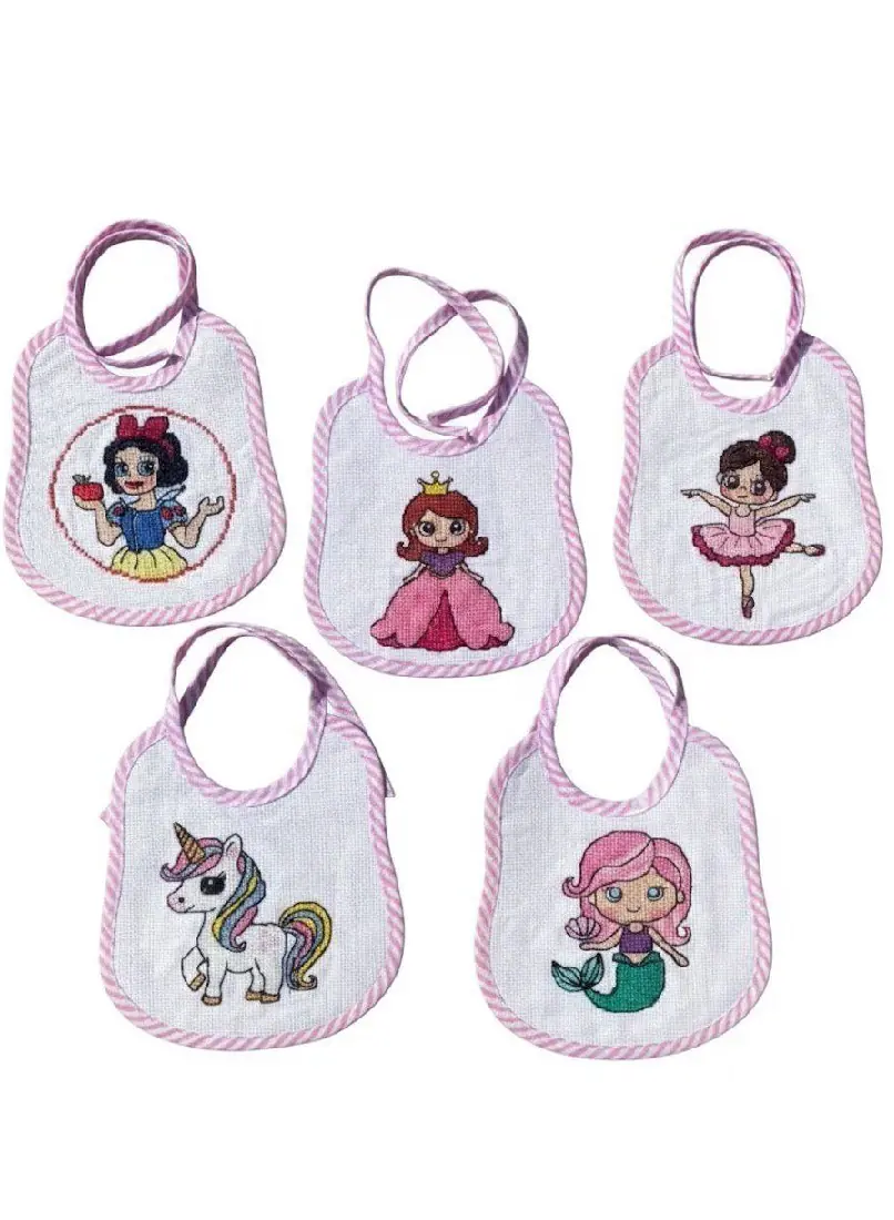 cotton cross stitch baby bib kits for mom to be expecting mom to stress relief personalized gift for baby