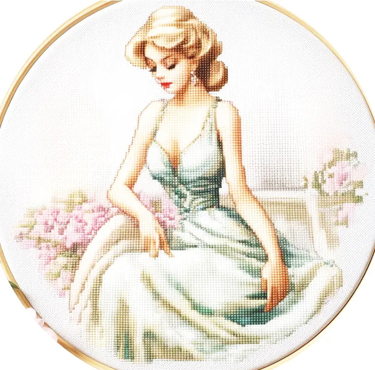 charming lady cross stitch kits, portrait of beauty cross stitch kits