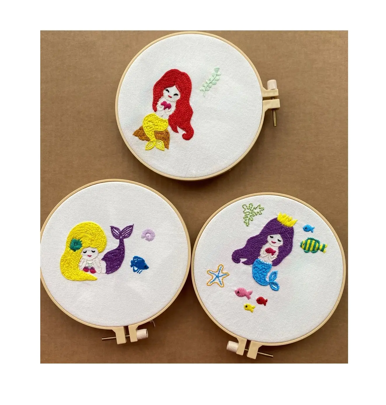 stamped cotton easy cross stitch, preprinted hand embroidery kits