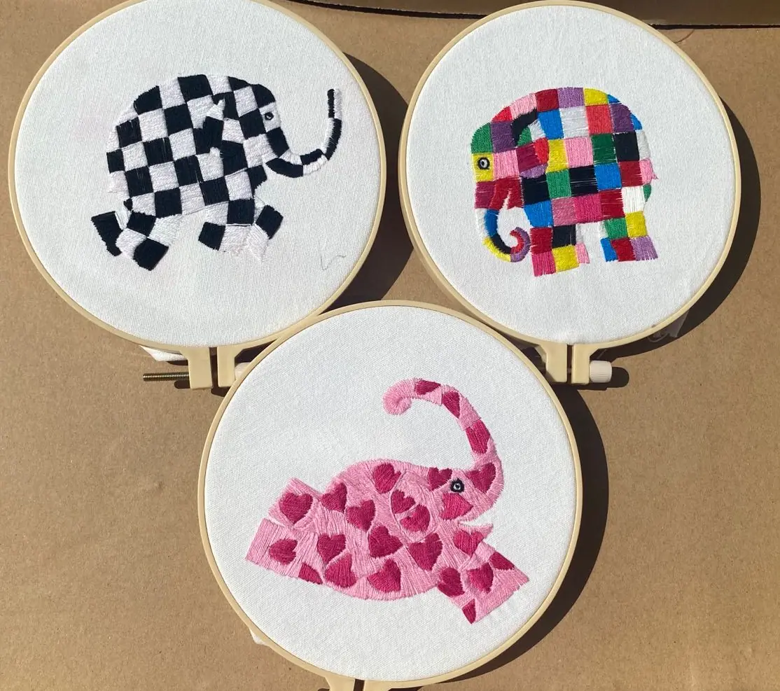 stamped cotton easy cross stitch, preprinted hand embroidery kits