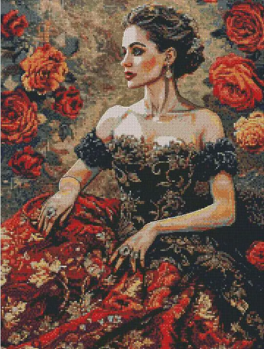 charming lady cross stitch kits, portrait of beauty cross stitch kits