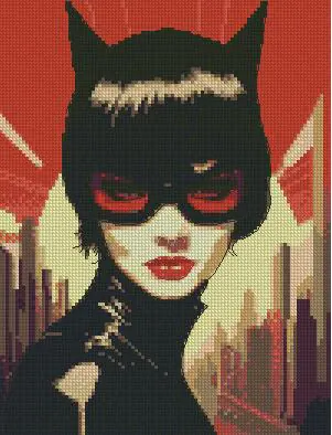 cat girl cotton small easy cross stitch kits, counted cotton cross stitch kits