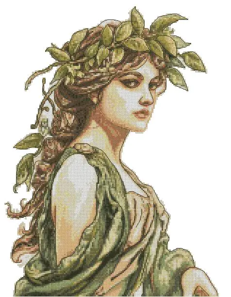 Greek mythology Hera cross stitch kits, portrait of beauty cross stitch kits