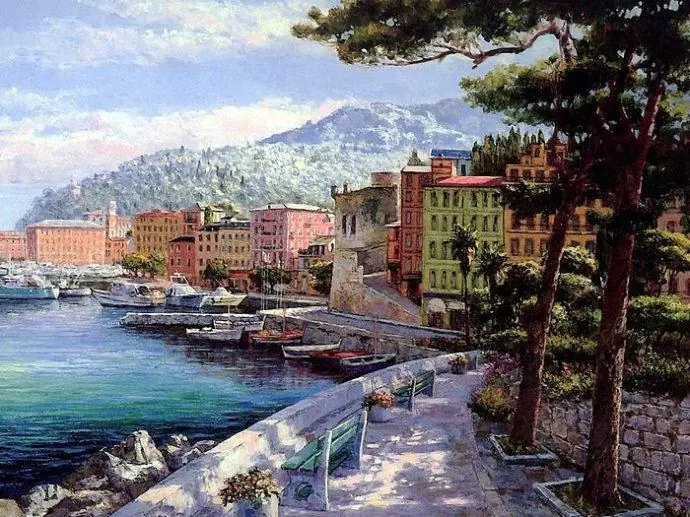 super big cotton cross stitch kits, max stitch big cross stitch series costal scene Mediterranean scenery cross stitch kit flower arch cross stitch kits