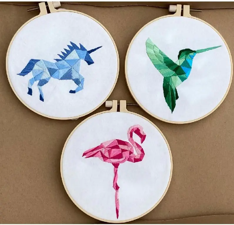 stamped cotton easy cross stitch, preprinted hand embroidery kits