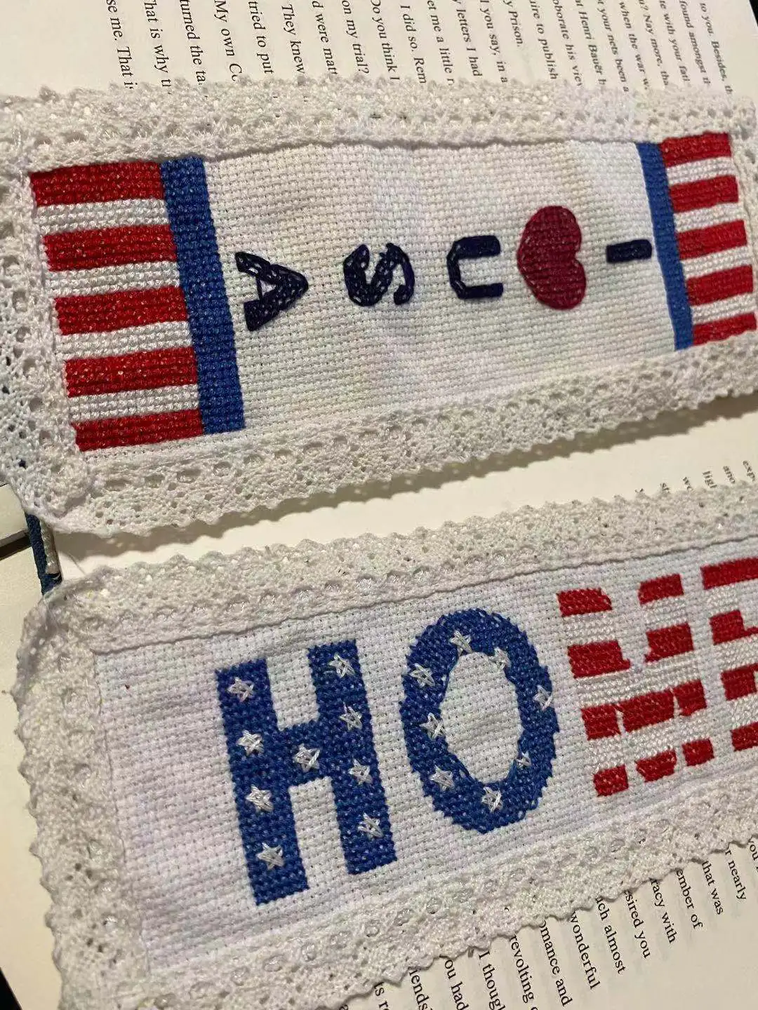 14 ct easy counted cross stitch bookmarks for beginners, simple patterns fit for kids cross stitch beginner