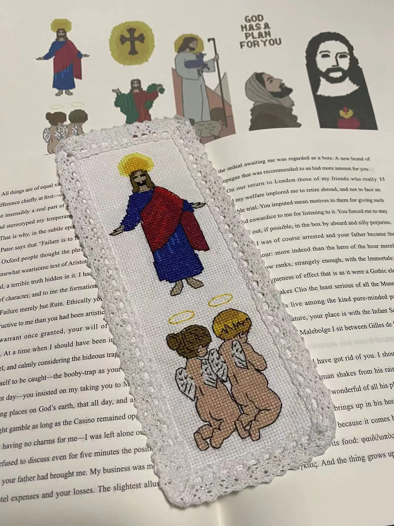 LORD BIBLE bookmark cross stitch kits,18ct needlework bookmarks