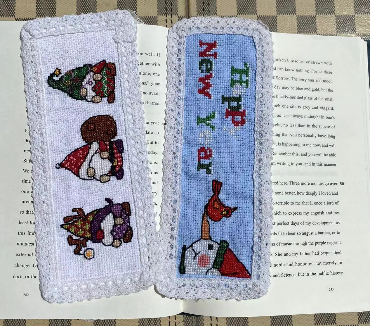 14 ct easy counted cross stitch bookmarks for beginners, simple patterns fit for kids cross stitch beginner